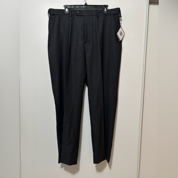 Paul Fredrick Men's charcoal Dress Pants - Picture 1 of 8